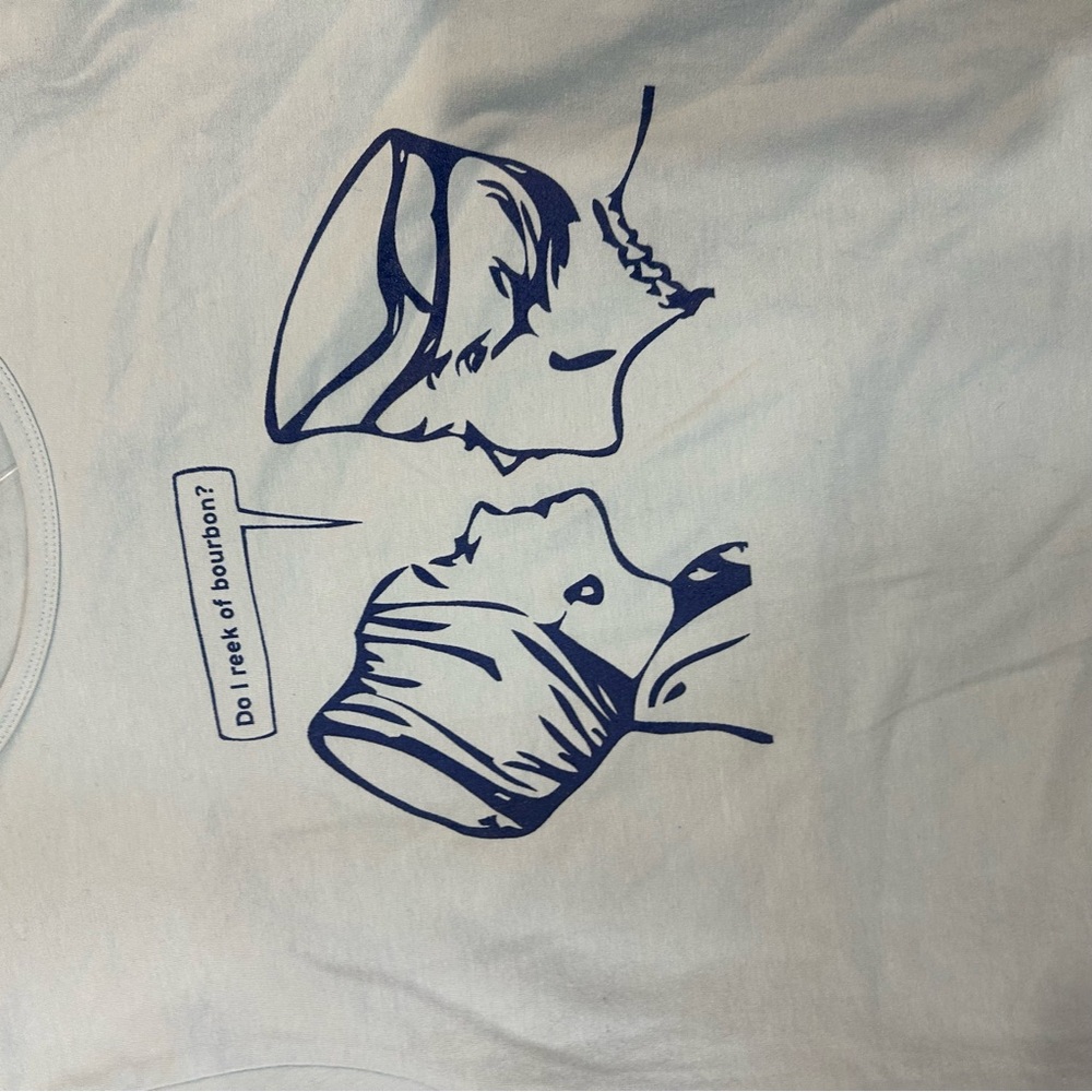 Light Blue Tee with Navy Retro Graphic - Picture 3 of 5